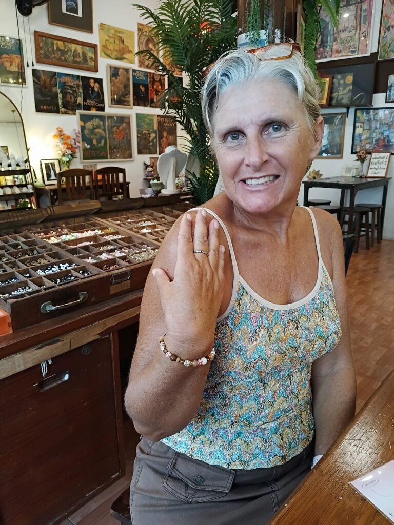 Joanna in Surat Thani, Thailand enjoying free time.