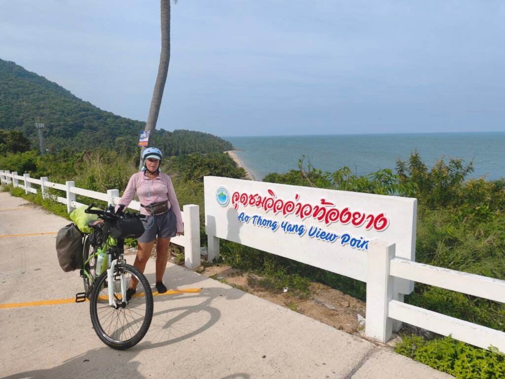 Joanna on top of the hill around Sichon, Thailand